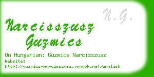 narcisszusz guzmics business card